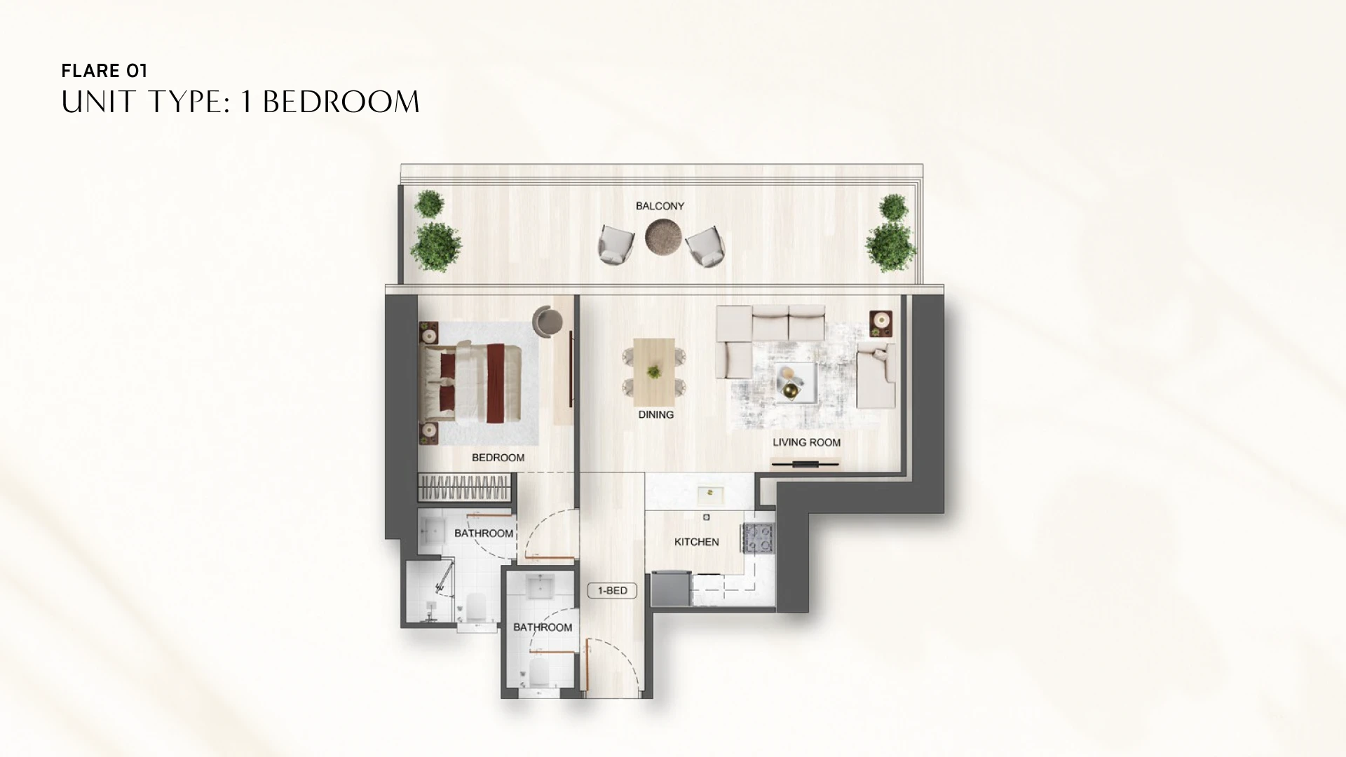 LAYOUT 1 BEDROOM